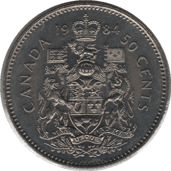 1984 Canada 50 Cents Coin (KM# 75.1 KM# 75.3 Schn# 65)
