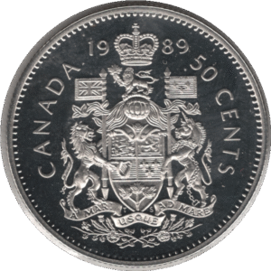 1989 Canada 50 Cents Coin Proof (KM# 75.1 KM# 75.3 Schn# 65)