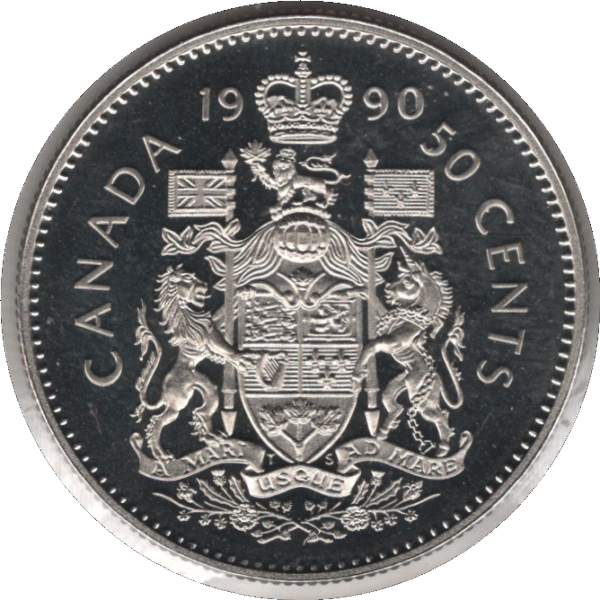 1990 Canada 50 Cents Coin Proof (KM# 185 Schn# 167)