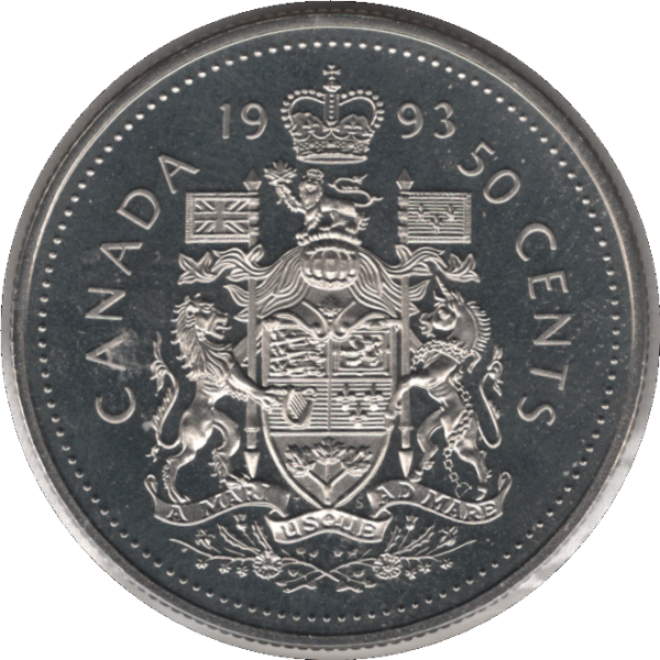 1993 Canada 50 Cents Coin Proof (KM# 185 Schn# 167)