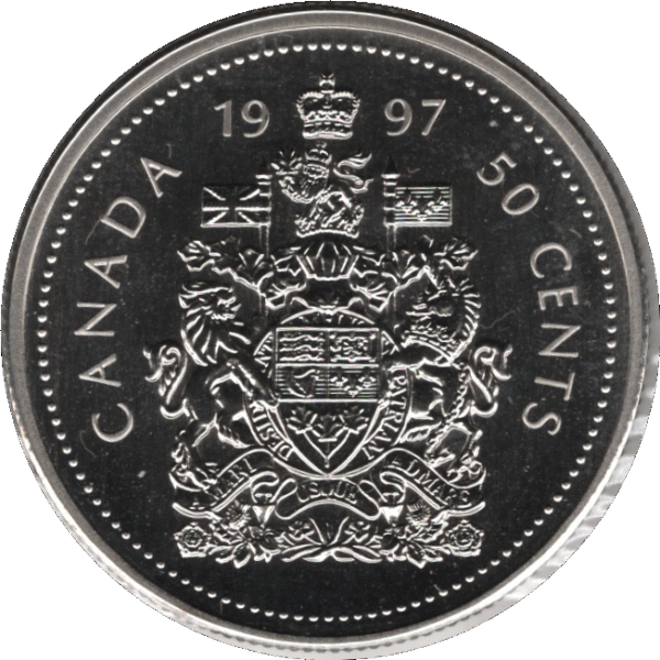 1997 Canada 50 Cents Coin Specimen (KM# 290 Schn# 280 Ch# RC-248 Ch# RC-247 Ch# RC-249a Ch# RC-250a)