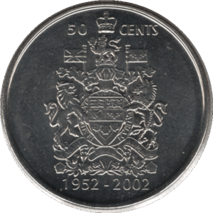 2002p Canada 50 Cents Coin Golden Jubilee (KM# 444 Schn# 448)