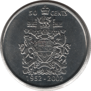2002p Canada 50 Cents Coin Golden Jubilee (KM# 444 Schn# 448)