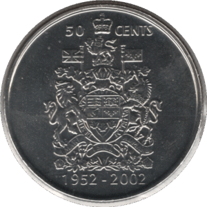 2002p Canada 50 Cents Coin Golden Jubilee (KM# 444 Schn# 448)
