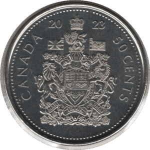 2023 Canada 50 Cents Coin QEii Obverse (KM# 3290)
