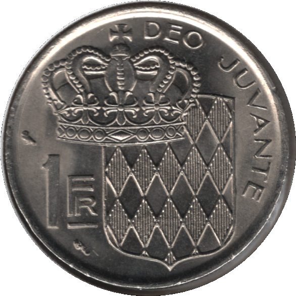 1974 Monaco 1 Franc Coin (KM# 140 Gad 1789# MC150)