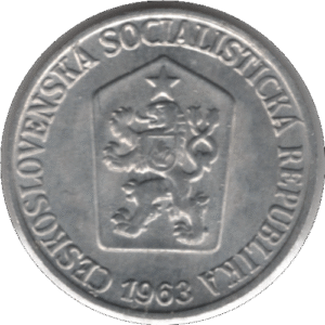 1963 Czechoslovakia 3 Haléře / Haliere Coin (KM# 52 Schn# 54)