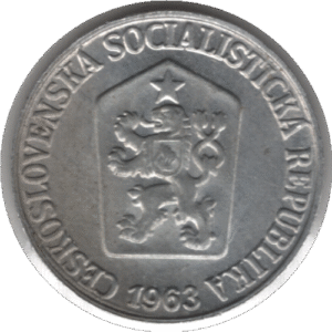 1963 Czechoslovakia 3 Haléře / Haliere Coin (KM# 52 Schn# 54)