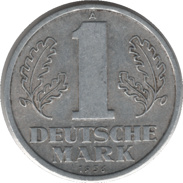 1956A German Democratic Republic 1 Mark Coin (KM# 13 Schn# 13)