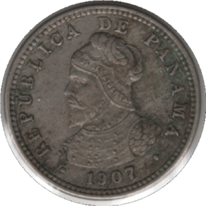 1907 Panama Half Centesimo Coin (KM# 6 Schn# 6)