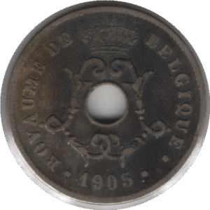 1905 Belgium 10 Centimes Coin French Type (KM# 52 Schn# 18 LA# BFM-35)