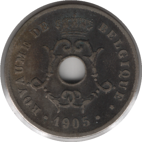1905 Belgium 10 Centimes Coin French Type (KM# 52 Schn# 18 LA# BFM-35)