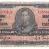 1937 2 Dollars Bank of Canada D/R Prefix
