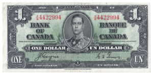 1937 1 Dollar The Bank of Canada X/M Prefix