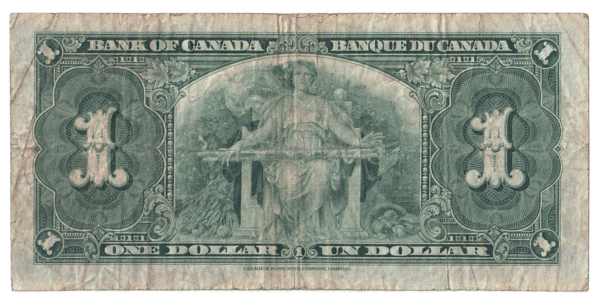 1937 1 Dollar The Bank of Canada G/M Prefix