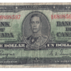 1937 1 Dollar The Bank of Canada E/N Prefix