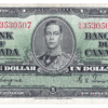 1937 1 Dollar The Bank of Canada R/N Prefix