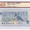 BCS Graded UNC 62 1986 Canada 5 Dollars Banknote