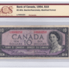 BCS Graded VF 25 1954 Canada 10 Dollars Banknote