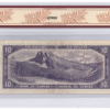 BCS Graded VF 25 1954 Canada 10 Dollars Banknote