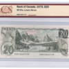 BCS Graded UNC 63 1979 Canada 20 Dollars Banknote