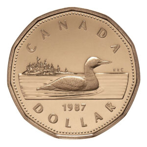 RCM 1987 1 Dollar Bronze Coin - Loon