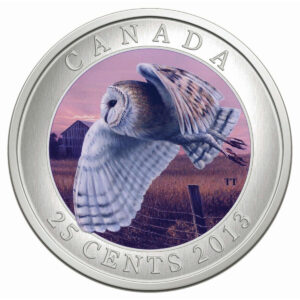 2013 25 Cents Copper-nickel Coin - Barn Owl