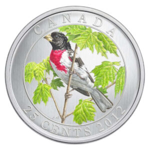 RCM 2012 25 Cents Copper-nickel Coin - Rose-Breasted Grosbeak