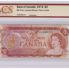 BCS Graded VF 30 1974 Canada 2 Dollars AGJ Prefix Banknote