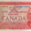 1975 AU 50 Dollars Canada EHM Prefix Crow/Bouey