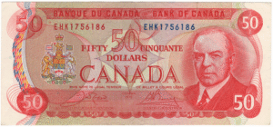 1975 50 Dollars Canada EHK Prefix