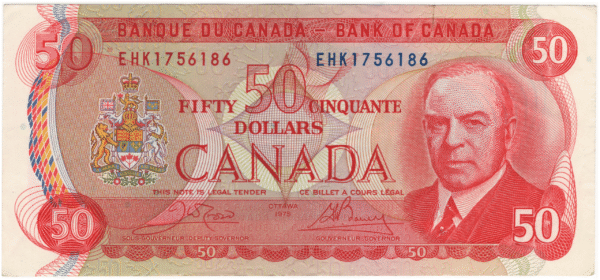 1975 50 Dollars Canada EHK Prefix