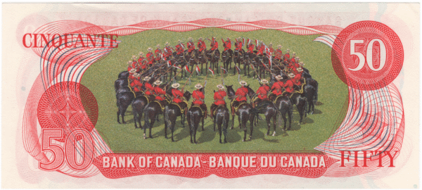 1975 AU Bank of Canada 50 Dollars EHN Prefix Crow/Bouey