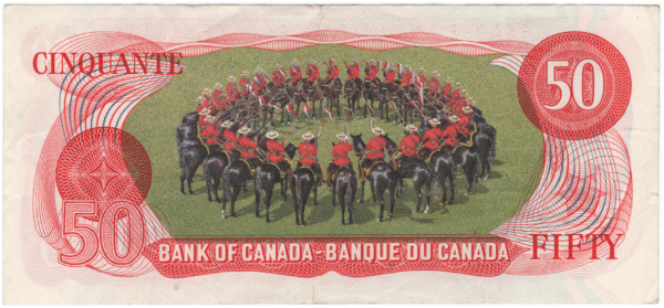 1975 Canada 50 Dollars EHL Prefix Crow/Bouey EF