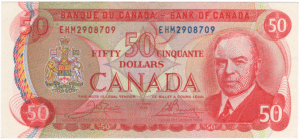 1975 Canada 50 Dollars EHM Prefix Crow/Bouey EF