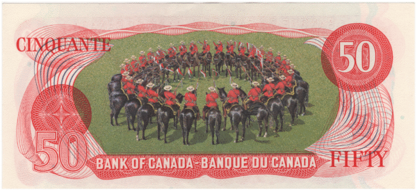 1975 Canada 50 Dollars EHL Prefix Crow/Bouey UNC