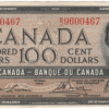 1954 Canada 100 Dollars B/J Prefix Lawson/Bouey