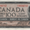 1954 EF Canada 100 Dollars A/J Prefix Beattie/Coyne