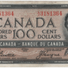 1954 Canada 100 Dollars AJ Prefix Beattie/Coyne AU
