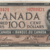 1954 Canada 100 Dollars CJ Prefix Lawson/Bouey EF