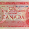1975 AU 50 Dollars Canada EHN Prefix Crow/Bouey