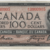1954 Canada 100 Dollars AJ Prefix Beattie/Coyne AU