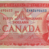 1975 AU 50 Dollars Canada EHN Prefix Crow/Bouey