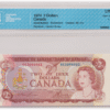 CCCS Graded UNC 65 1974 Canada 2 Dollars Banknote