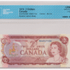 CCCS Graded UNC 65 1974 Canada 2 Dollars Banknote