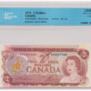 CCCS Graded UNC 65 1974 Canada 2 Dollars Banknote 4 Digit Radar