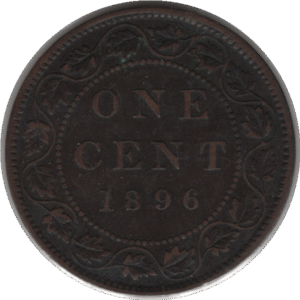 1896 Canada 1 Cent Coin (KM#7 Schön#5)
