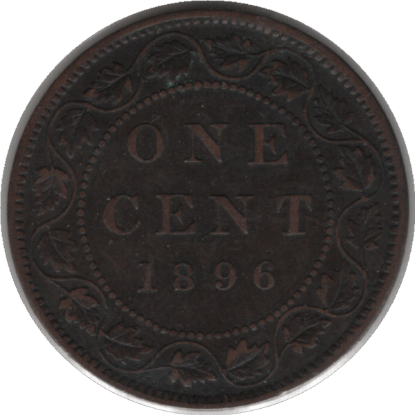 1896 Canada 1 Cent Coin (KM#7 Schön#5)