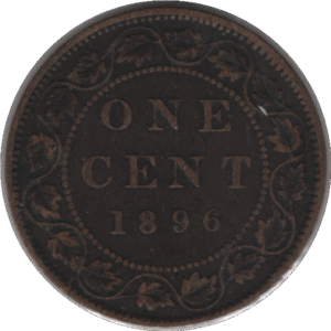 1896 Canada 1 Cent Coin (KM#7 Schön#5)