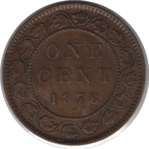 1876H Canada 1 Cent Coin (KM#7 Schön#5)